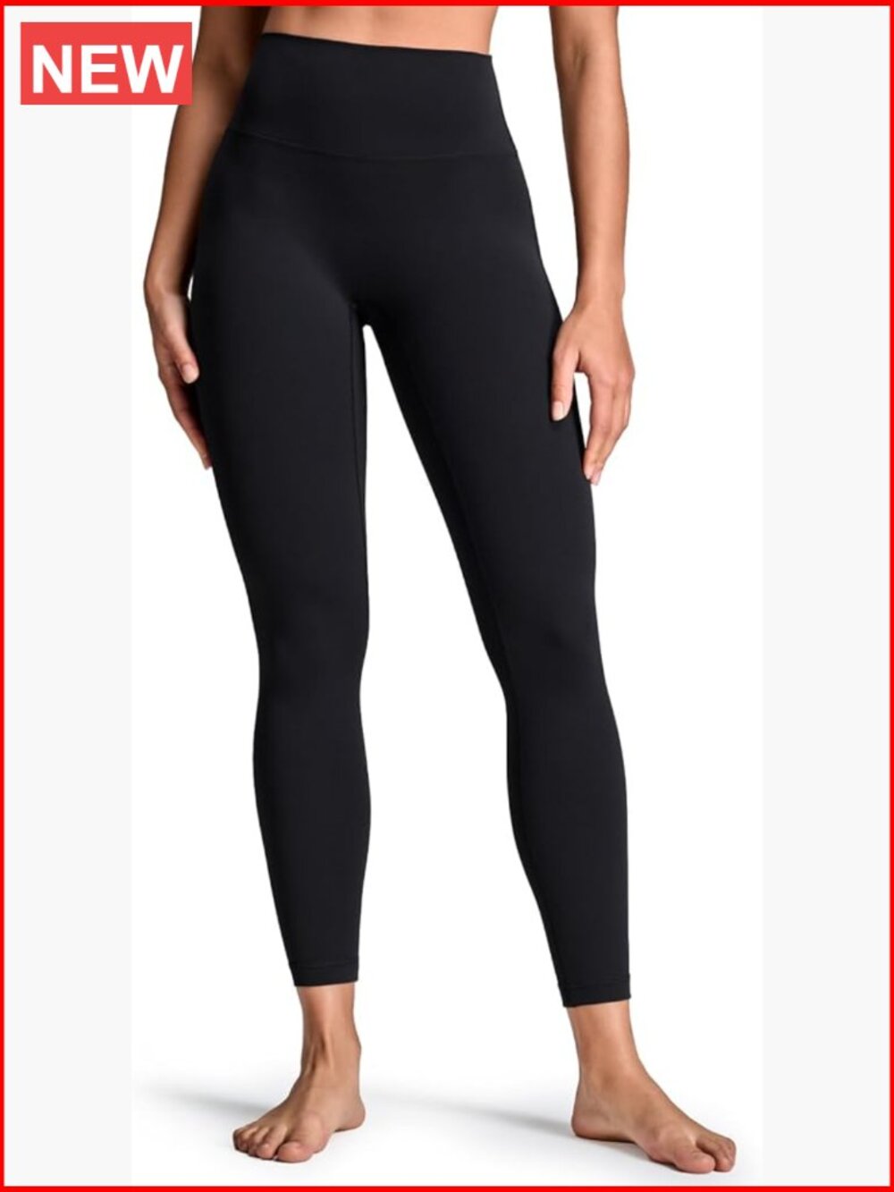 Seamless Yoga Leggings, High Waisted 25" Inseam, Nylon Blend Fabric
